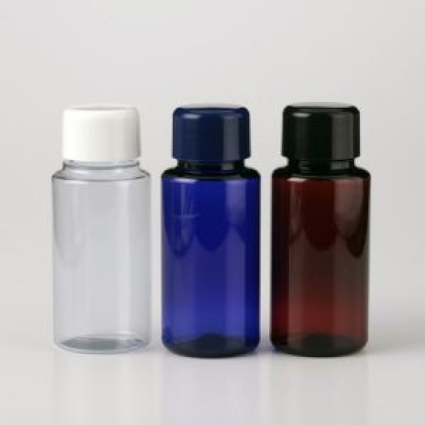 画像1: プラスチックボトル ブルー　(遮光ボトル）　50ml (1)